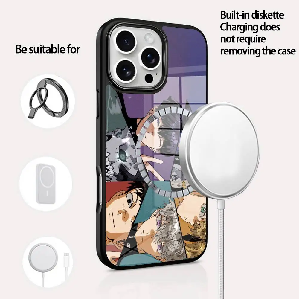 

Anime Manga Kaiju No. 8 Phone Case For IPhone 16 15 14 13 12 11 Pro Max Plus Mini Magsafe Mirror Wireless Magnetic Cover