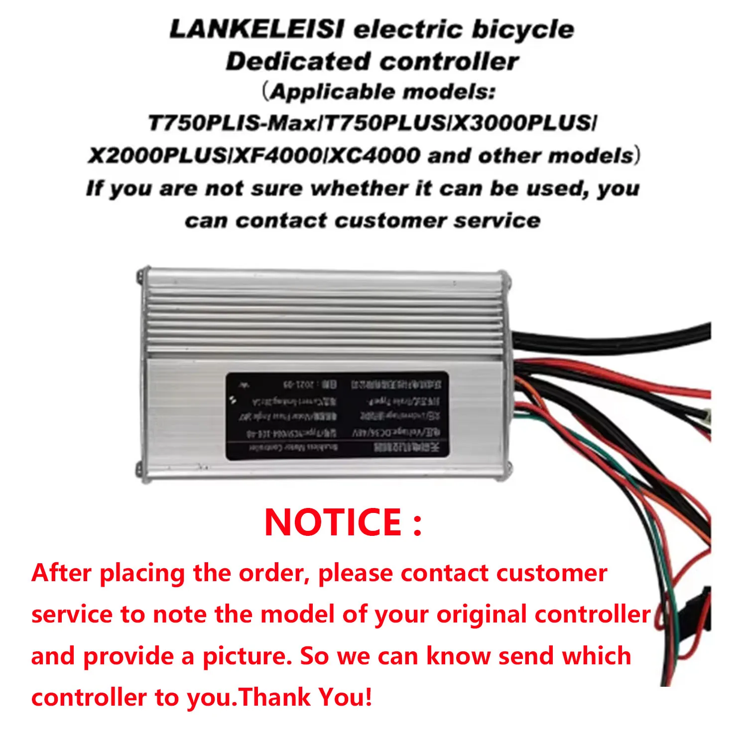 Lankeleisi Electric Bike Dropshipping 36V 48V DC Brushless Controller Electric Bicycle Controller E-bike Accessories Ebikes Kits