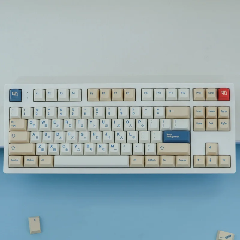 141 Keys GMK Soyamilk Keycaps Cherry Prolife PBT Dye Sublimation Mechanical Keyboard KeycapFor MX Swincth With 1.75U 2U Shift