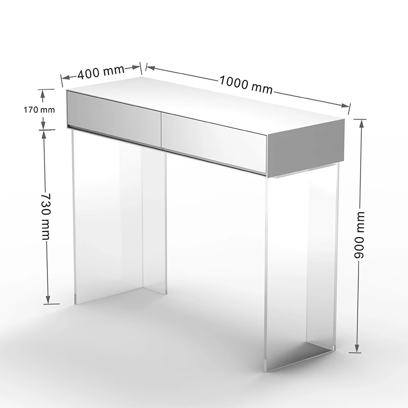 TLL Light Luxury Acrylic Console Tables Villa Corridor Aisle Console