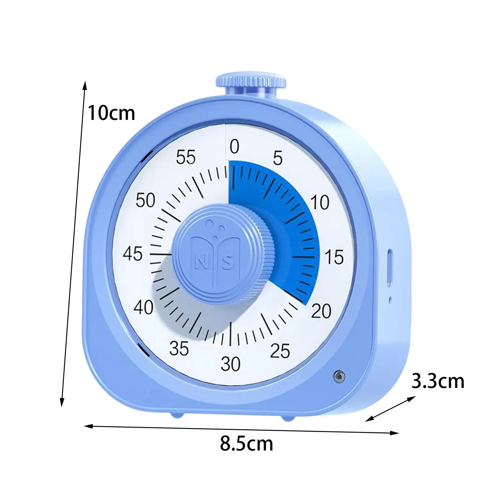 60 Minutes Visual Timer Cooking Timer Time Management with Indicator Light Analog for Kids Study Tool Meeting Work Classroom