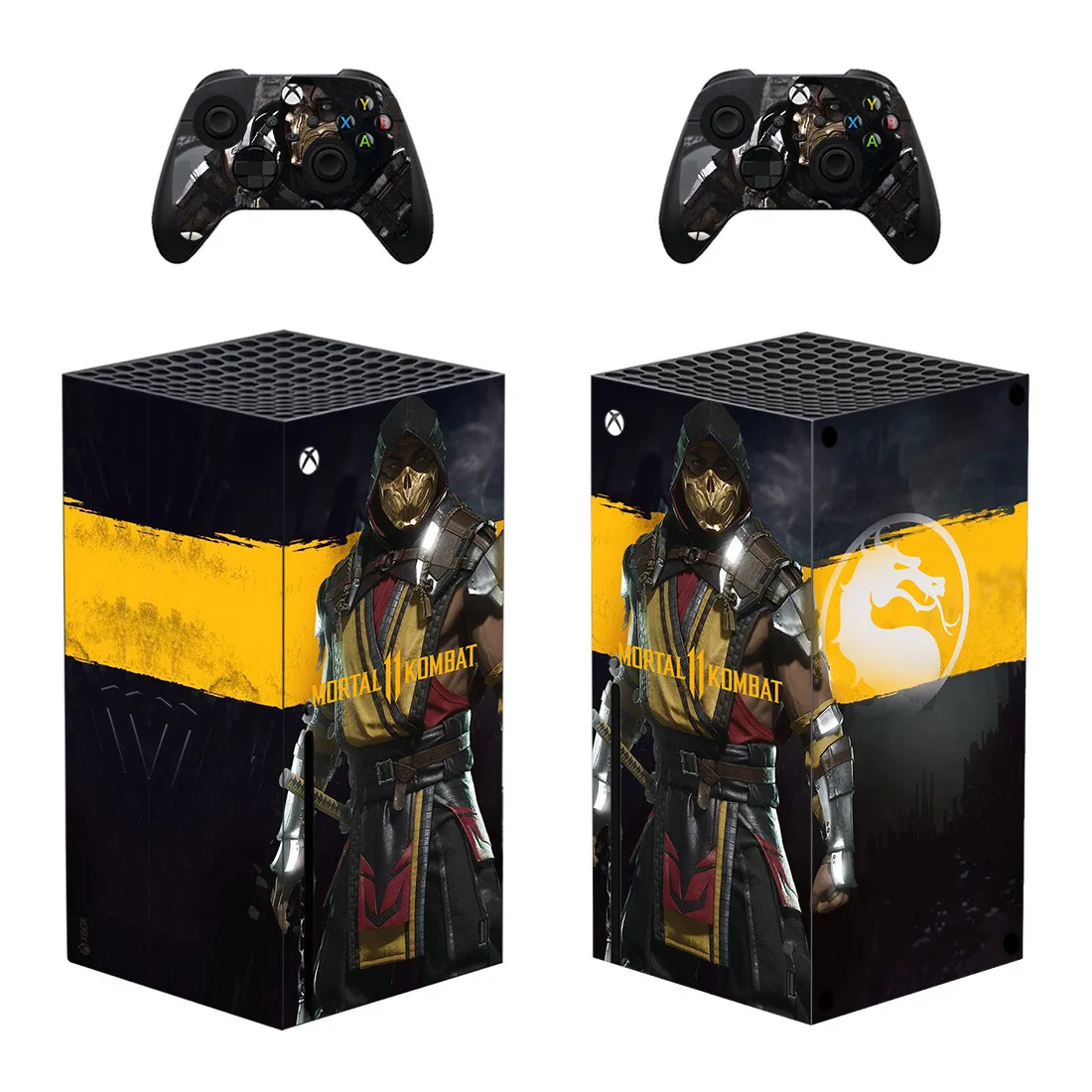 MORTAL KOMBAT Style Xbox Series X Skin Sticker for Console & 2 Controllers Decal Vinyl Protective Skins Style 1