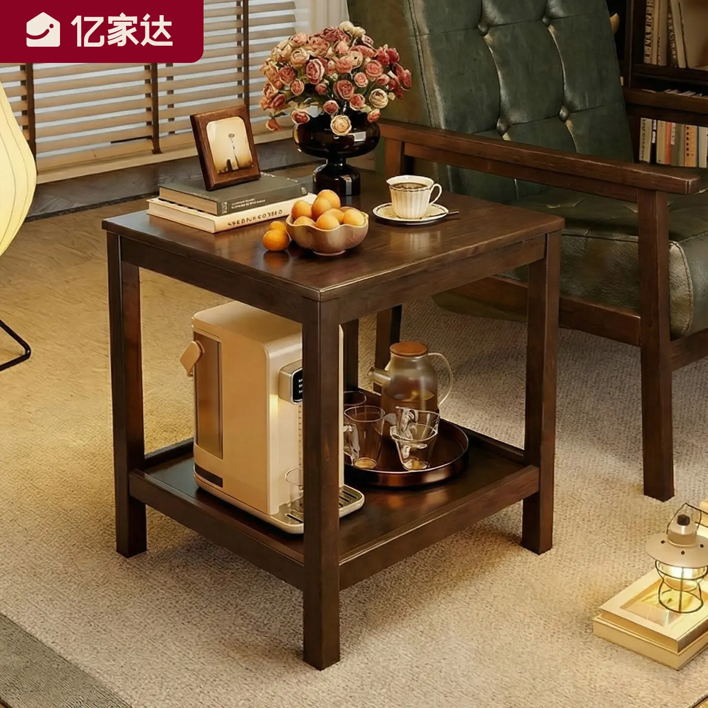 Couch Side Several Antique Double-layer Side Cabinets Side Cabinets Small Shelves Living Room Home Simple Bedroom Small