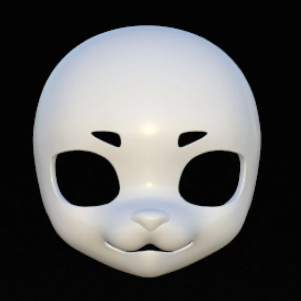 หน้ากากคิกุรุมิ รูปทรงหัวสัตว์ วัสดุ PLA พิมพ์ 3 มิติ พร้อมขนสัตว์ ชุด DIY อุปกรณ์เสริมสำหรับทำหัวกะโหลกผู้ชาย