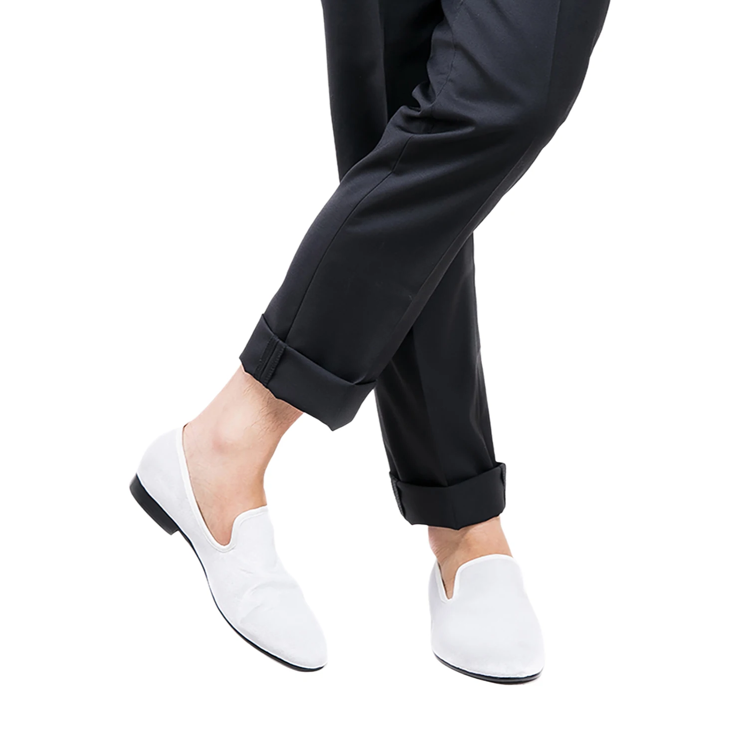 Piergitar Handmade Multiple Colors Velvet Plain Loafers For Wedding And Party Wear Classic Style Men Smoking Slippers Plus Size