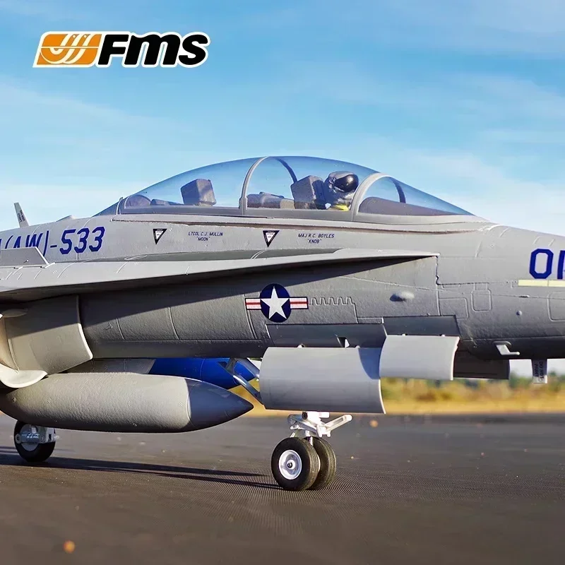 

Fms 80mm Ducted F/A-18 Hornet Fighter Electric Model Remotely Assembled Fixed Wing Aircraft Rc Plane