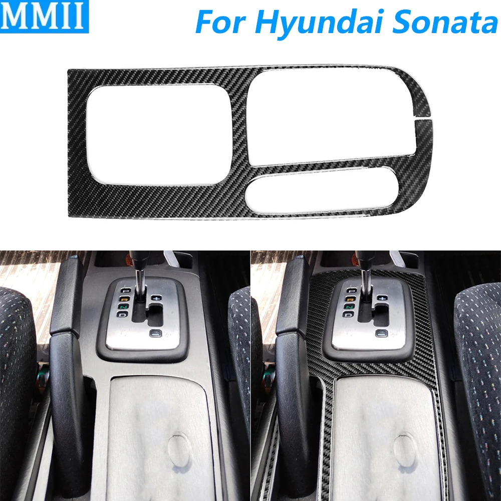 

For Hyundai Sonata 5th 2002-2005 Carbon Fiber Central Control Gear Shift Surround Panel Cover Car Accessories Decoration Sticker