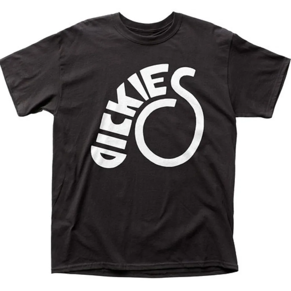 

Black graphic tee for men, classic punk style, logo t-shirt