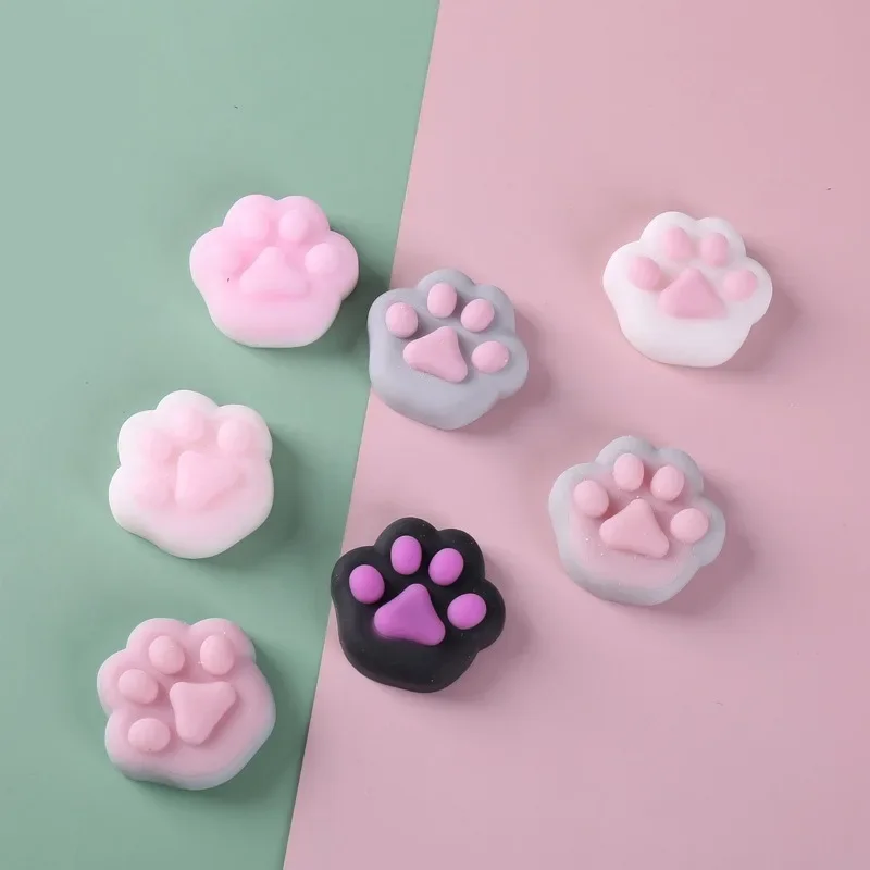 1Pcs Mini Cute Cat Paw Squeeze Toy TPR Pinch Decompression Toy Slow Rebound Fidget Sensory Toys dla dzieci Dorośli Prezent