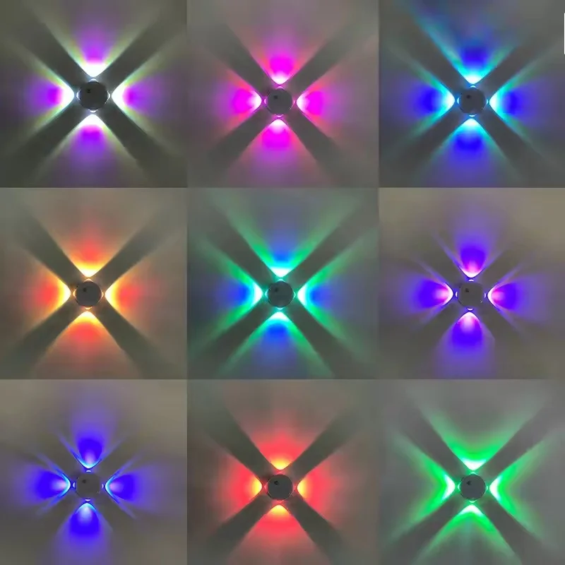 Smart Motion Sensor Wall Lamp 4 Head RGB Gradient Night Light Magnetic USB Charging Modern Corridor Ambient Lighting