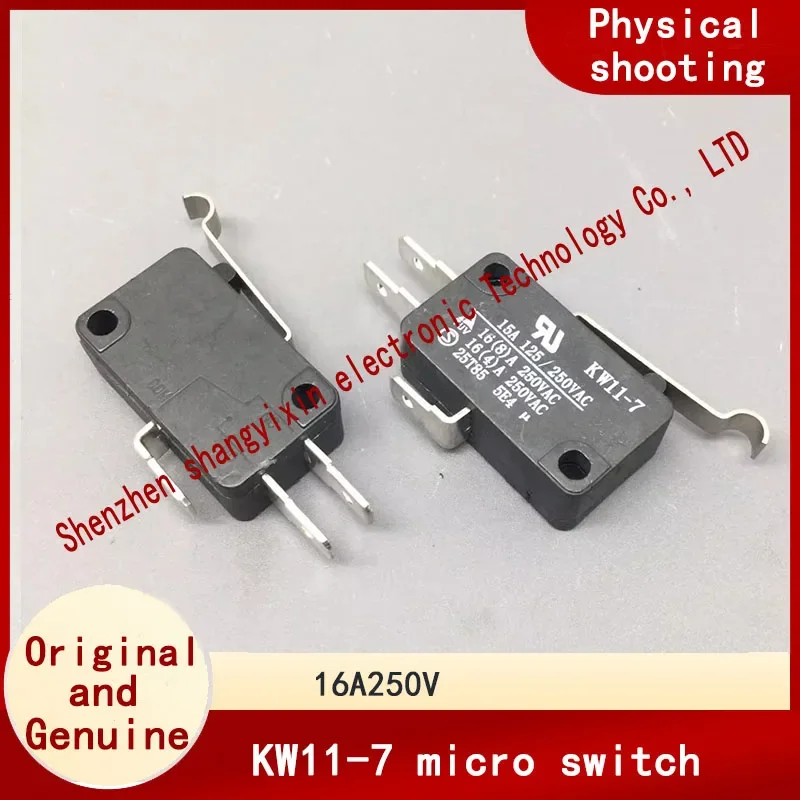 Original micro switch KW11-7 tripin with handle limit reset point switch 16A250V silver contact UL TUV certification