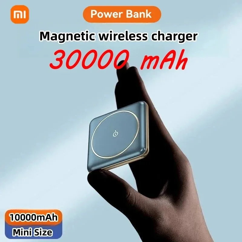 Xiaomi 30000mah Mini Power Bank Magnetic Wireless Charger Fast Charging External Battery Powerbank For Iphone 14 13 12 Series