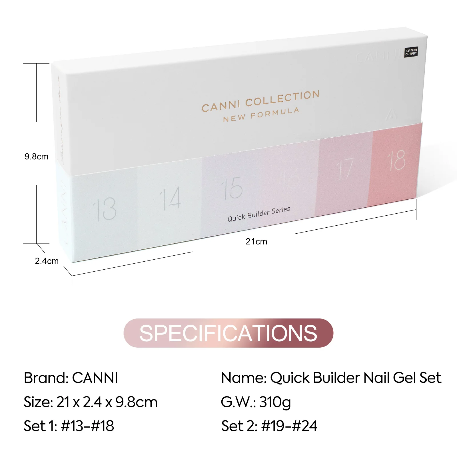 CANNI UV Construction Gel Fast Builder Nagelgel in der Flasche HEMA TPO FREE Jelly Pink Nude Color Semi Permanent Soak Off UV LED Gel – Detail 3