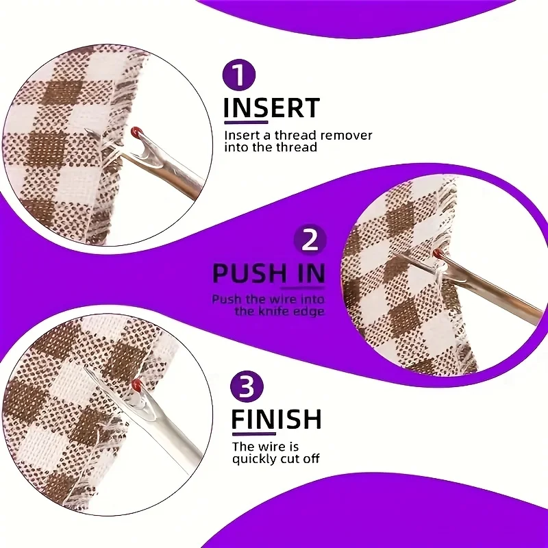 5 قطعة كسارات التماس لأداة الخياطة مفيد غرزة الممزق هيم الممزق الخياطة غرز أدوات خياطة لفتح إزالة طبقات الحواقي