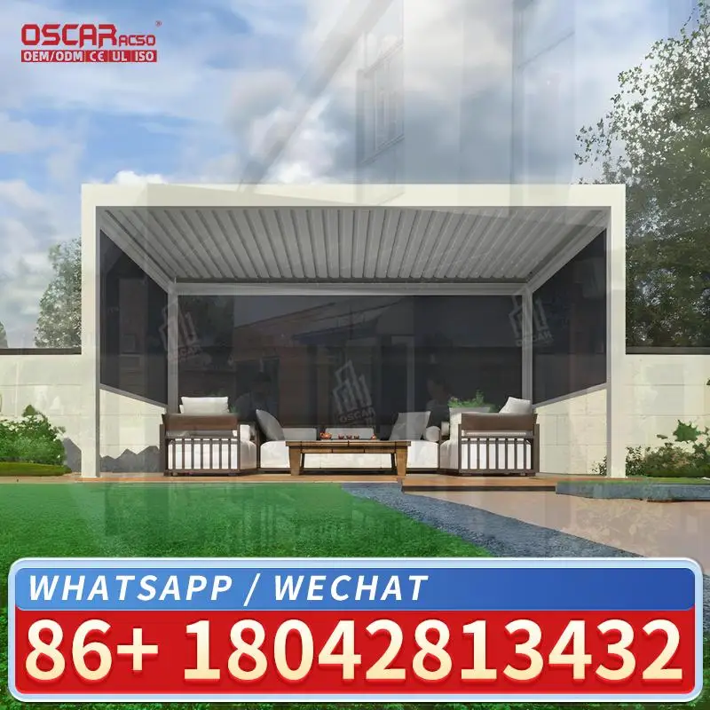 Stylish Aluminium Outdoor Sunroom Kit Weatherproof Glass Door Backyard Patio Gazebo Contemporary Solarium Studio Lounge Space US