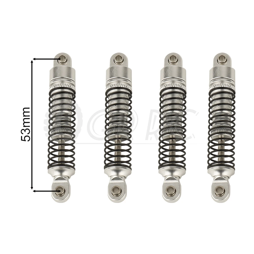 4pcs 53mm 59mm 66mm Aluminium Stoßdämpfer Dämpfer für 1/18 rc Crawler trx4m TRX-4M Bronco Defender Upgrade Teile – Detail 4