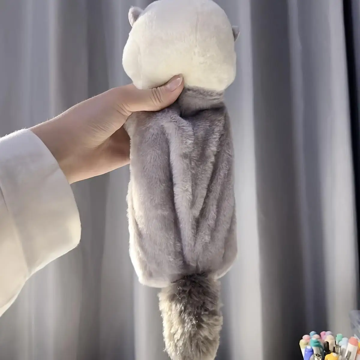 New Durable And Creative Plush Pencil Case, Soft And Lovely Healing Decompression Cartoon Stationery Storage Bag Stationery Bag