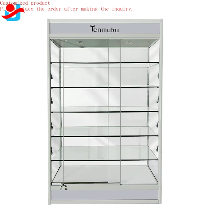 

Custom.Morden Design Standing Showcase Glass Display Cabinet with LED Light