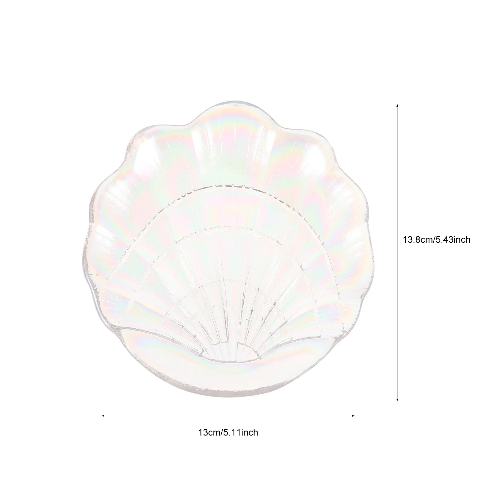 Glas-Schmucktablett, Muschel-Design, Organizer für Zubehör, Ringe, Ohrringe, stilvolle Aufbewahrungsschale, Lebensmittel, Sushi, Dessertteller