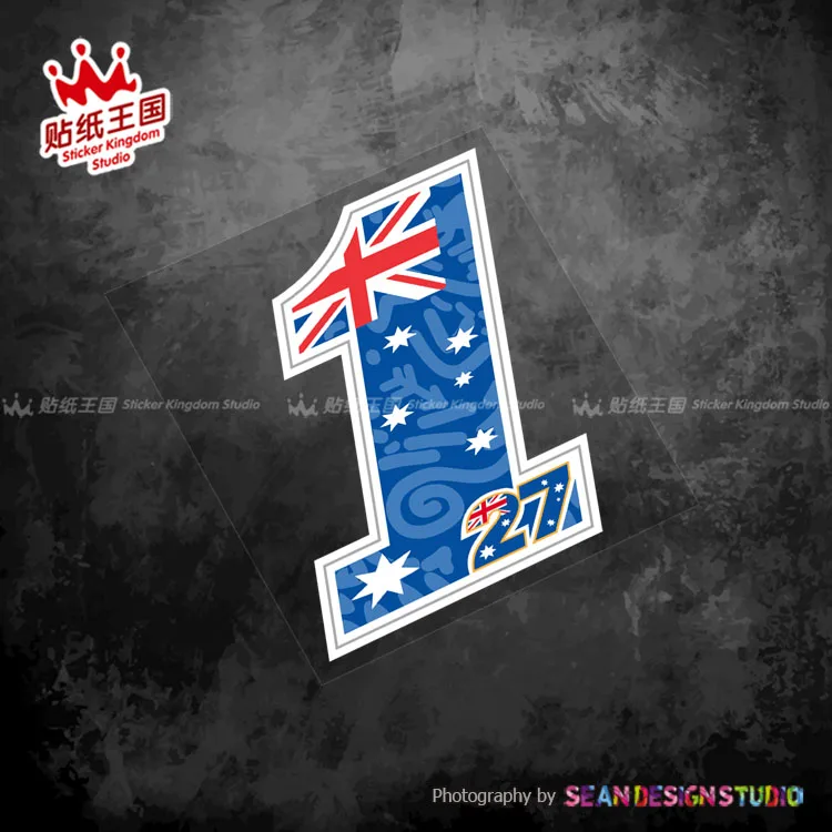 For MOTOGP Casey Stoner 27 No.1 Helmet Motorcycle Decals Waterproof Stickers 13