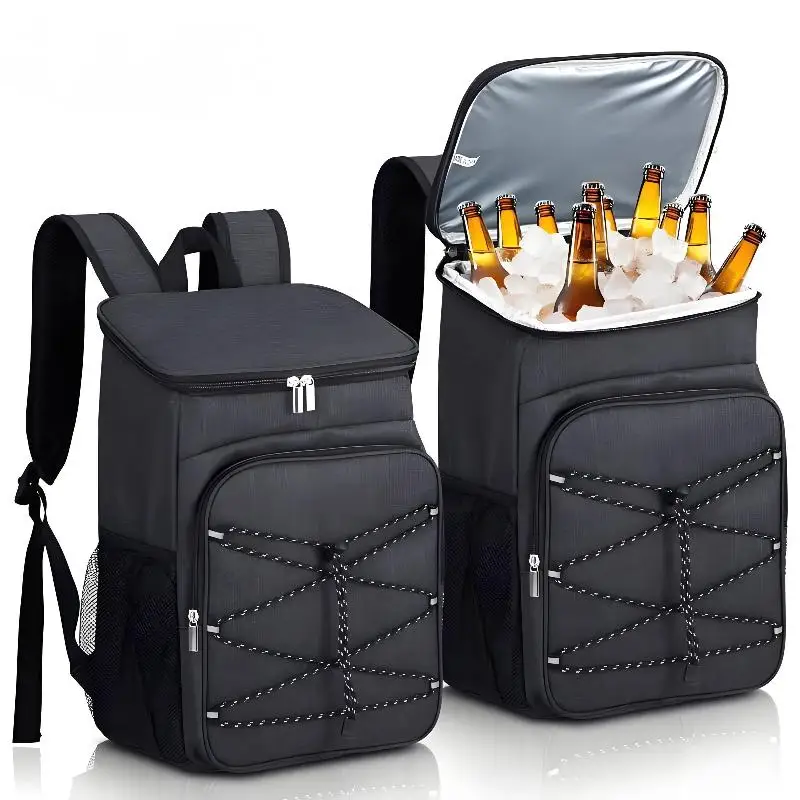 

Insulated Backpack - Oxford Cloth Insulated Bag Large Capacity Outdoor Picnic Insulated Backpack Travel Beer Cooler Bag