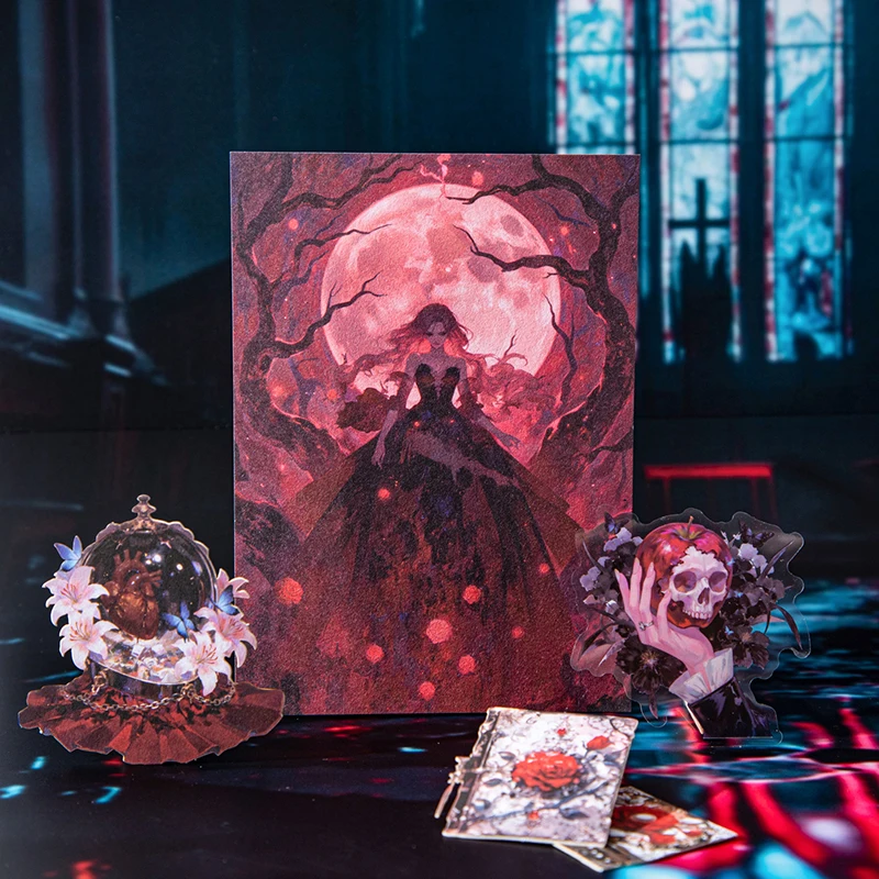 Journal GO 30pcs Gothic Banquet Scrapbooking diy Material Pack Dark Style Collage Junk Journal Mixed Decoration  Materials