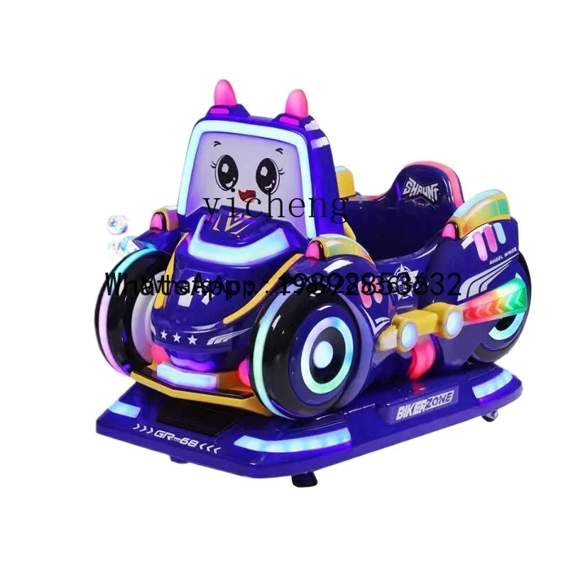AD Coin Kiddie Ride Door Commercial Bubble Blowing  Cartoon Toy Children Electric Rocking Machine