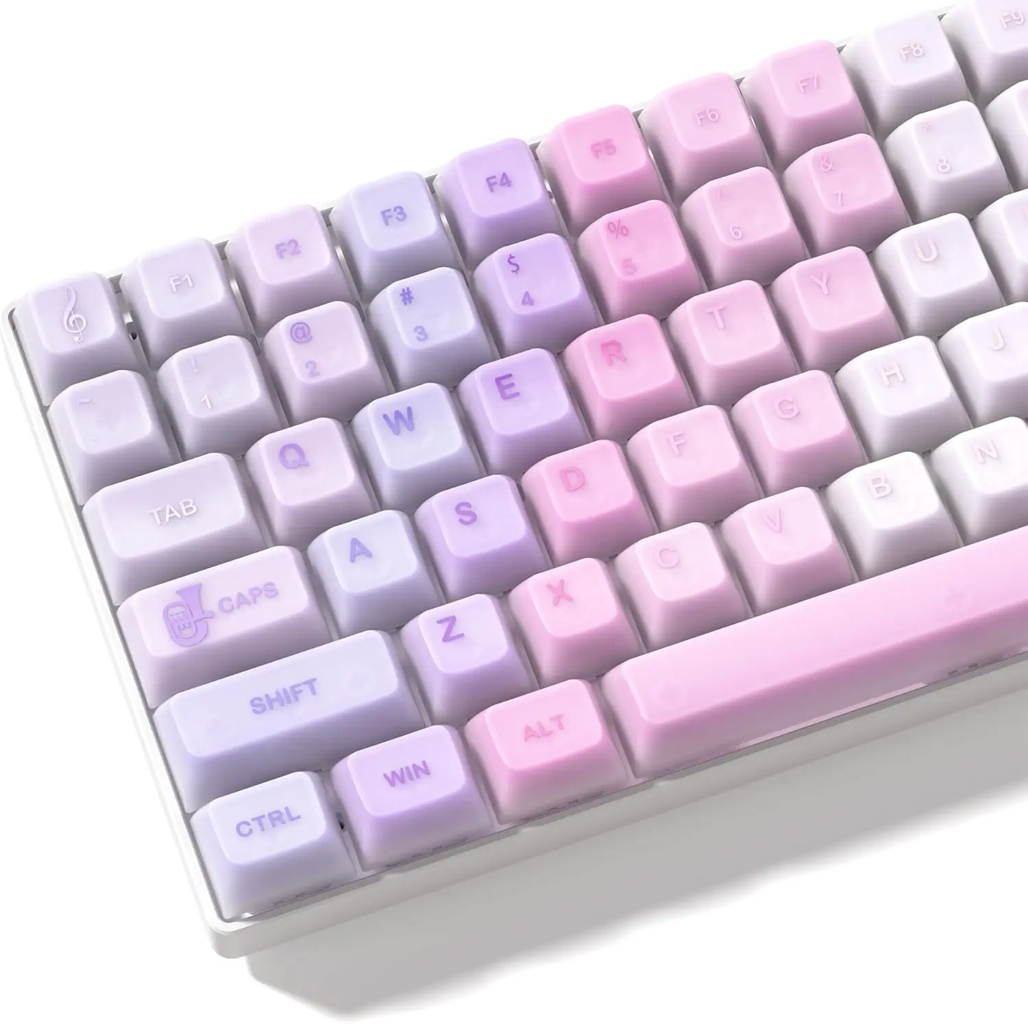 

Keyboard Keycaps Jelly - Shine Through keycaps Transparent Clear Key Cap Custom 60 65 75 100 Percent for Cherry MX Outemu Gatero