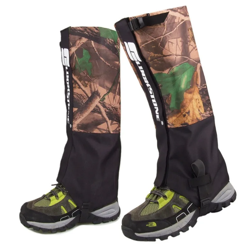 Outdoor Camouflage Leg Warmers Water-resistant Leg Gaiters Protective Leg Wraps Breathable Foot Cover for Hiking, Camping