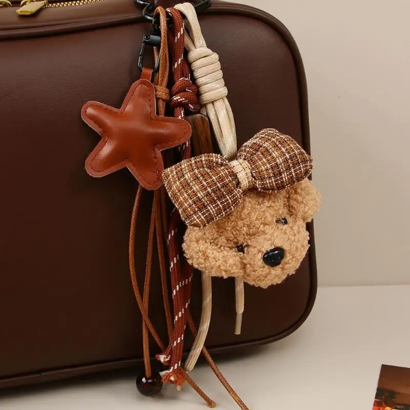 

Braided Rope Keychain Plush Doll Bag Pendant Charm Fashion Backpack Accessories for Handbag,Purse Decorations Gifts 6XDA