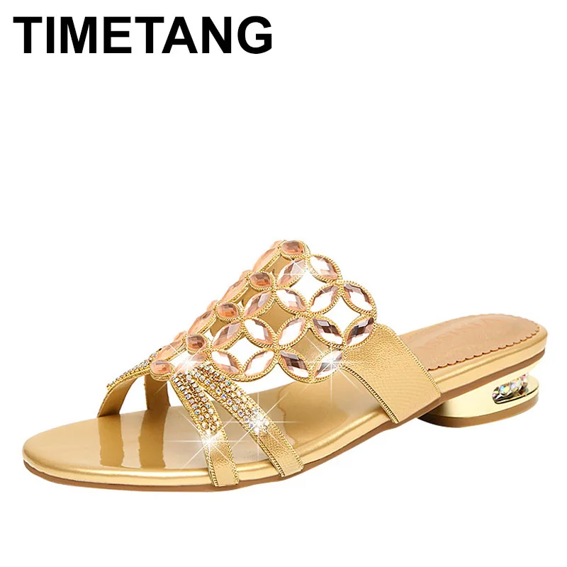 

Летняя обувь 2025 года, уникальные шлепанцы на плоской подошве со стразами, женские сандалии из натуральной кожи, женская уличная обувь, сексуальные летние шлепанцы