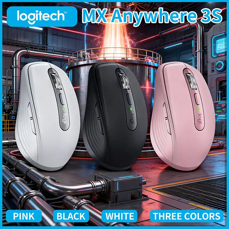 

Wireless MX Anywhere 3S - 8K DPI, Compact Durable, Silent Click, Ideal for Floral Study Room & Studio Admin Office
