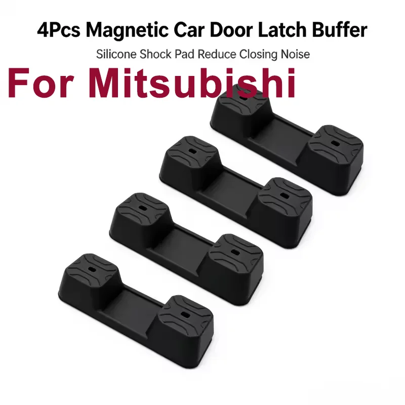 4Pcs Magnetic Silicone Car Door Latch Buffer Shock Pad For Mitsubishi Pajero Outlander ASX Eclipse LancerEX Lancer