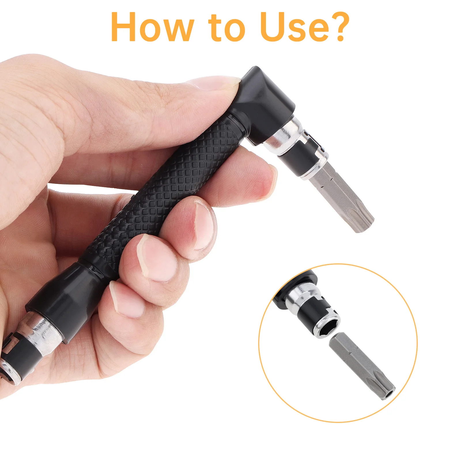 Allen Key Screwdriver Bit Set 1/4 inch Hex Shank Metric Steel Allen Wrench Drill Bit Angle Screw Driver Bit Holder Magnetic Ring