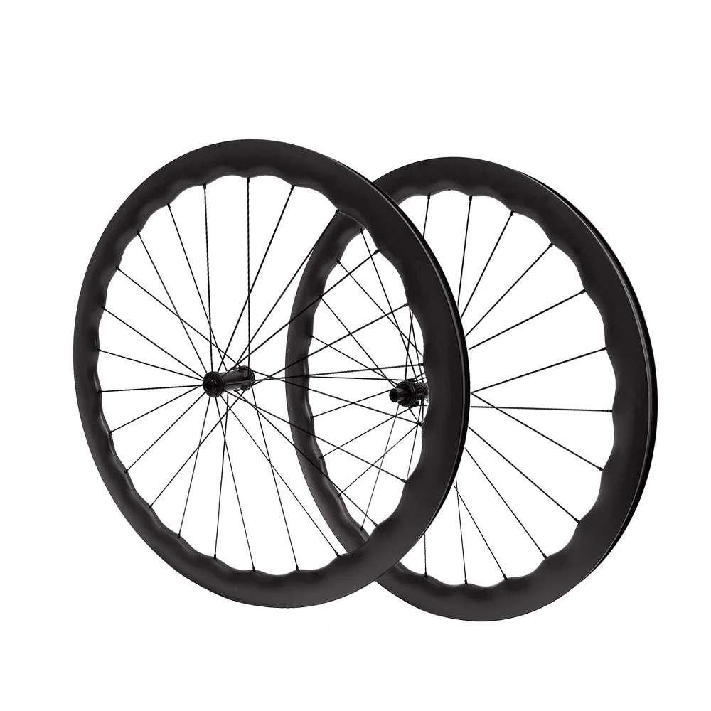 STLF Airwolf  Super Light Wave Rim Carbon Bicycle Wheelset Disc Brake Gravel Wheels Carbon Wheelset 700C for Road Gravel Bicycle