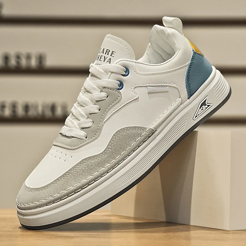 

Casual shoes men's fashion versatile youth sports style casual leather face men's low top trendy shoes men 25 new trendy men
