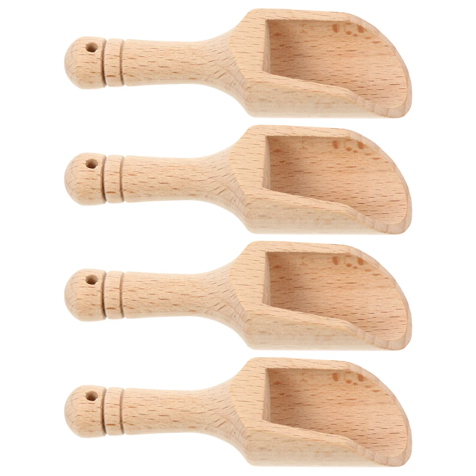 4Pcs Wooden Scoop F… - image