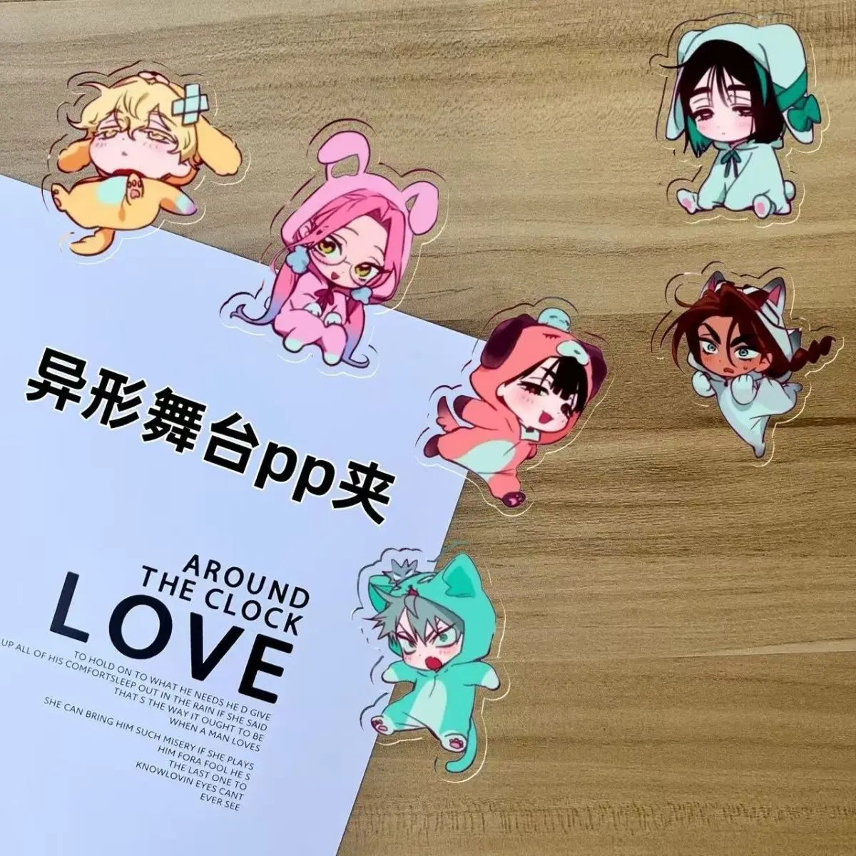 6Pieces TV Alien Stage Cartoon Acrylic Paper Clip Decorative Bookmark Binder Clips Mizi Sua Till Ivan Hyuna Luka stationery gift