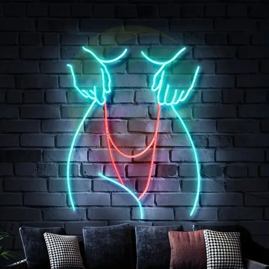 Letrero de neón personalizado, señal de neón Sexy, Wowen