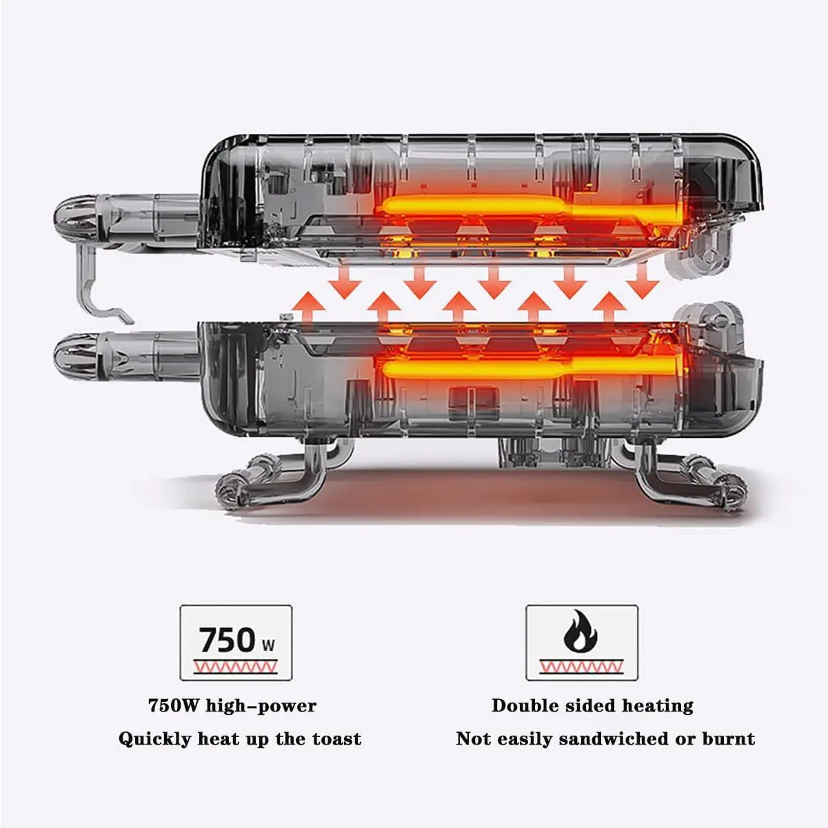 ماكينة صنع الوافل المنزلية، ماكينة صنع الساندوتشات، ماكينة صنع الإفطار، ماكينة شواء اللحوم، ومقلاة الكيك، والساندويتش