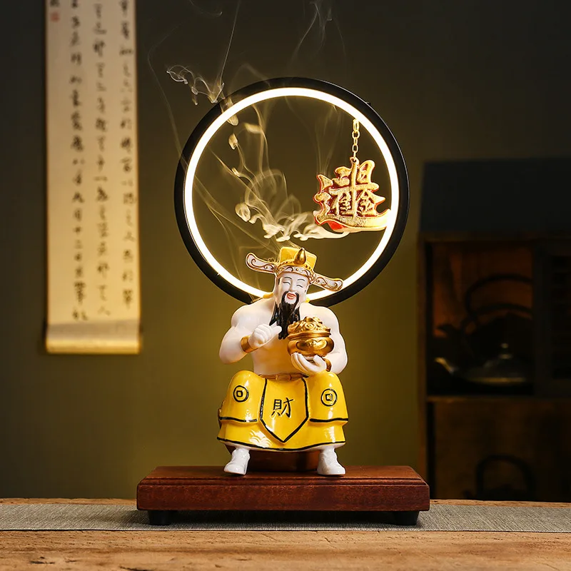 Creative Gift  God of Wealth Lamp Ring Ornament Kirin Arm Q Version God of Wealth Gift Opening Gift Annual Meeting