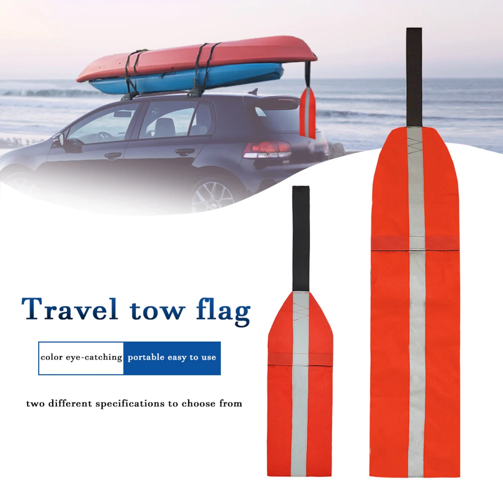 

Kayak Safety Flag Highly Visible Light With Reflective Strip Oxford Cloth Outdoor Sign Flags Lanyard Canoe Boat Accessories