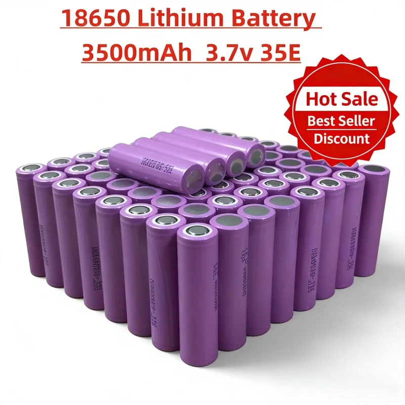 New 3500mAh 18650 3.7V 25A Lithium Battery High Power Tool Battery 18650 Rechargeable Battery, Safety Explosion-proof