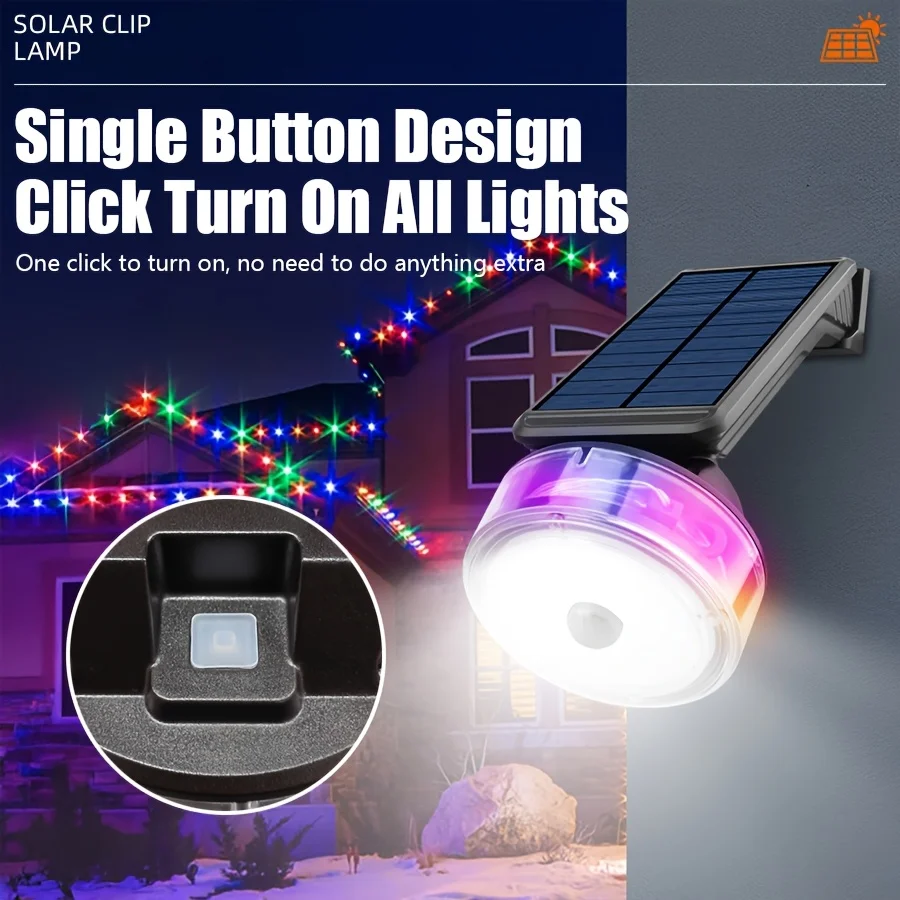 Solar Outdoor Lights Motion Sensor Outside Lamp with String Light for Fence Yard Patio Wall Decor Waterproof Solar Garden Light