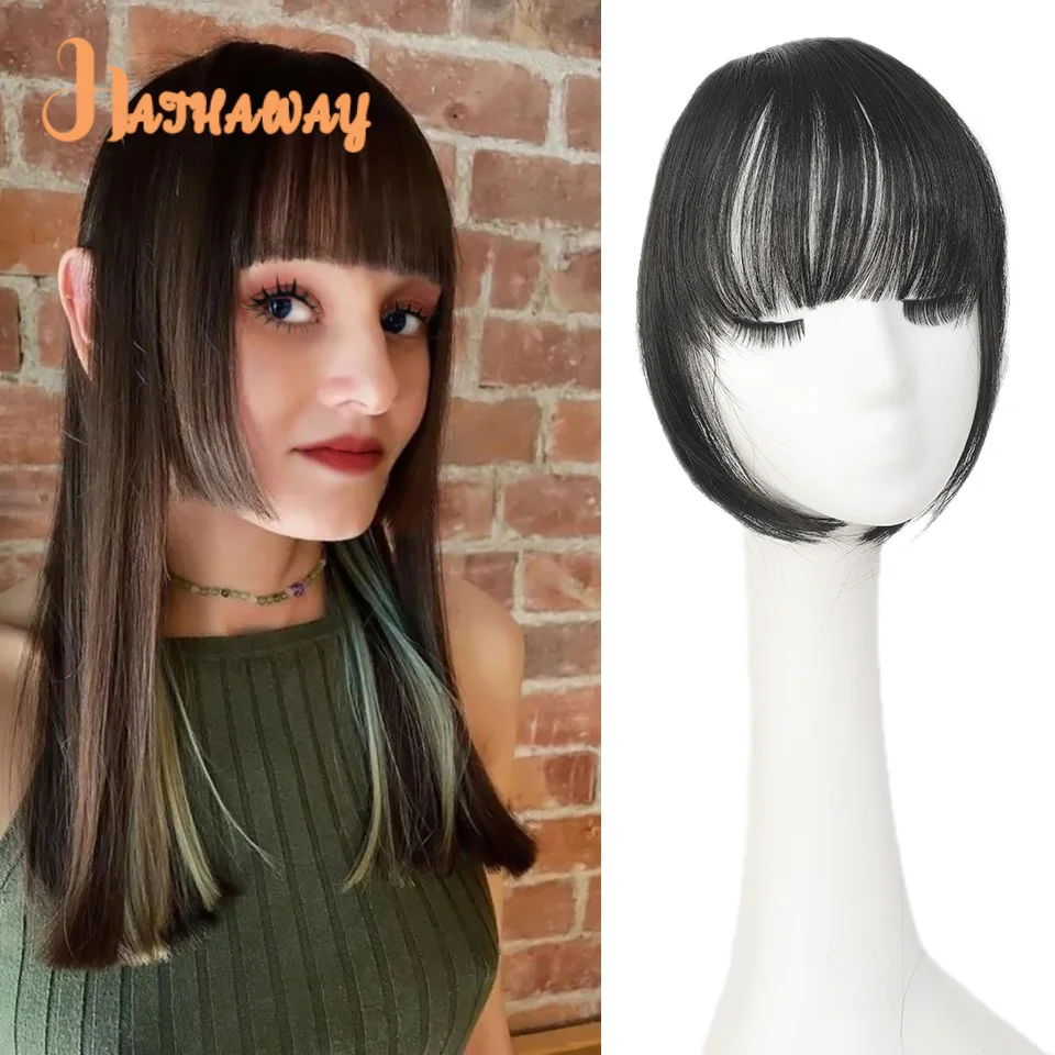 10 Inch Princess Cut Bangs Wig Female Synthetic Cosplay Age Reduction Bangs Invisible Cover Forehead Head Top Wig Piece