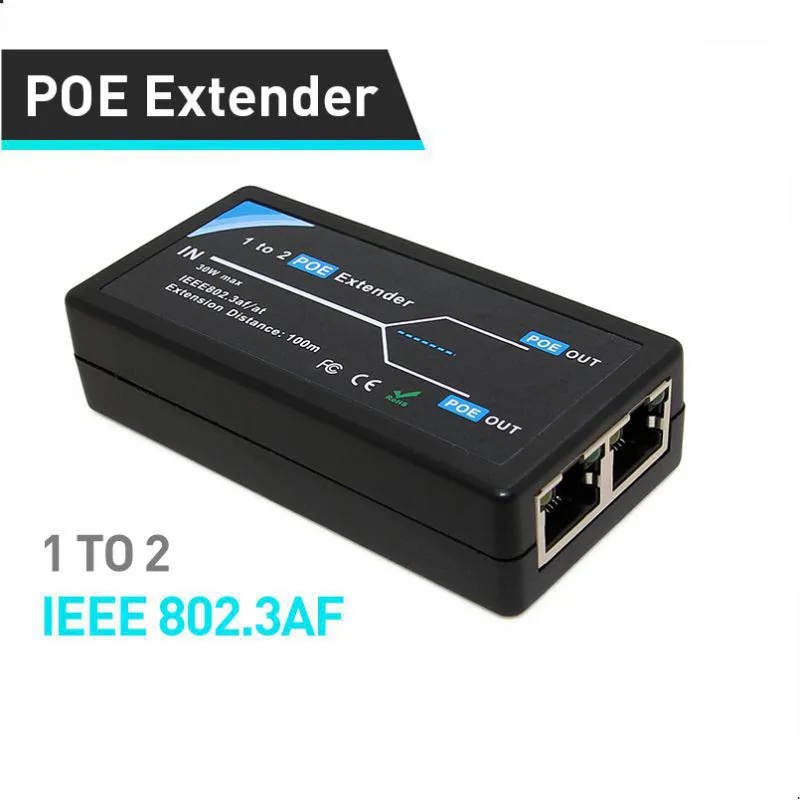 

2-портовый удлинитель POE 100 Мбит/с со стандартом IEEE 802.3af для IP-камеры NVR AP IP-G VOICE POE Удлинитель 100 метров за диапазоном POE