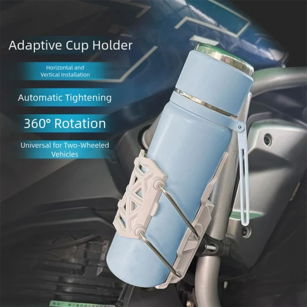 Verstellbarer Motorrad-Getränkehalter, Lenker-Wasserflaschenhalterung für MTB, Rennrad, ADV Motorrad, Getränkehalterung – Detail 5