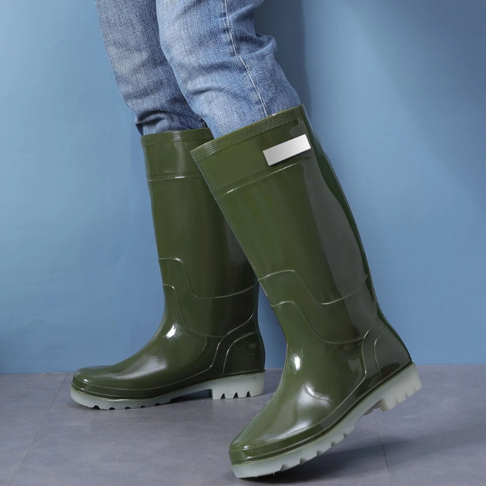 أحذية برباط عالية الفخذ للرجال، أحذية طويلة، أحذية المطر، أحذية الصيد، أحذية واسعة الانزلاق #2