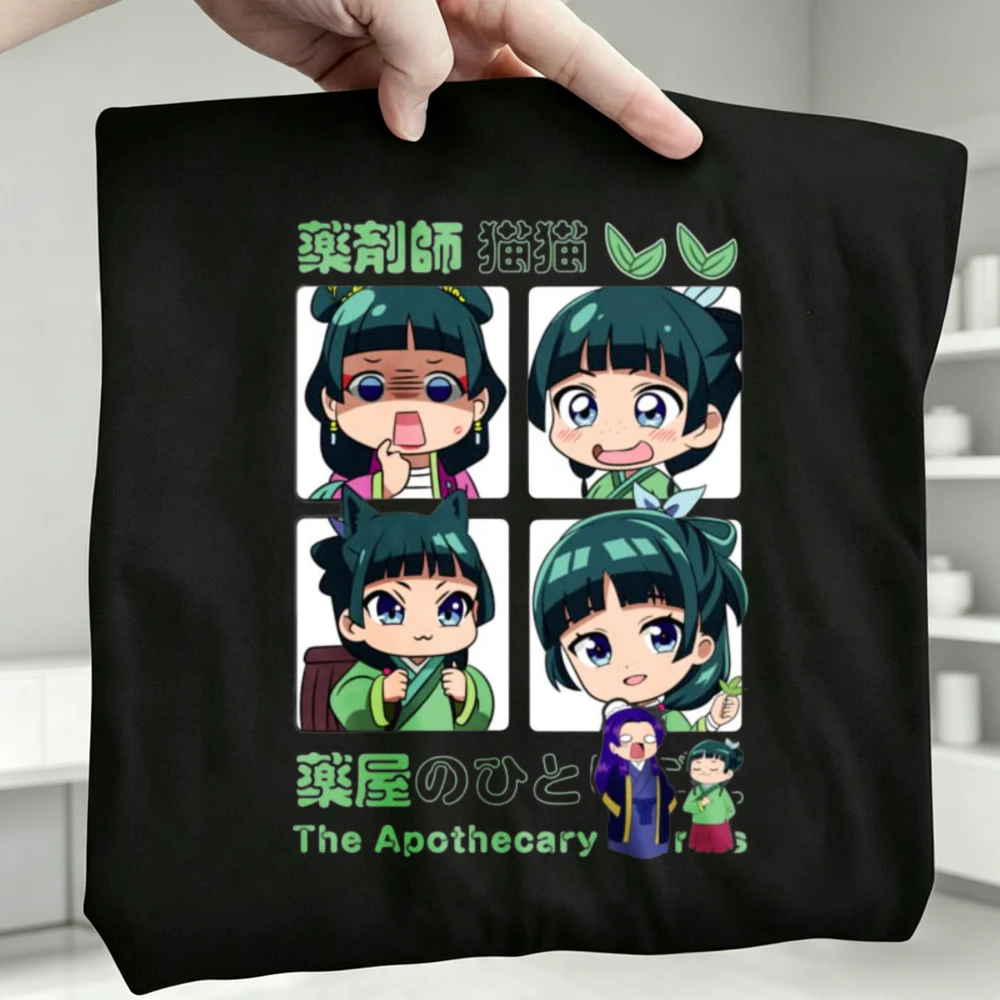 Süßes Maomao Anime Expression Graphic T-Shirt The Apothecary Diaries Chibi Maomao Gag Comic Herren Damen Shirt Baumwolle Kurzarm-Tops