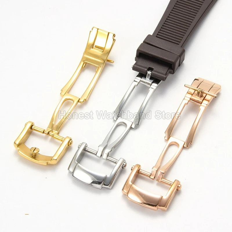 18 20mm Screw-secured Folding Deployment Clasp for Patek Philippe Nautilus 5712 5726 5980 Anti Rust 316L Steel Watch Buckle